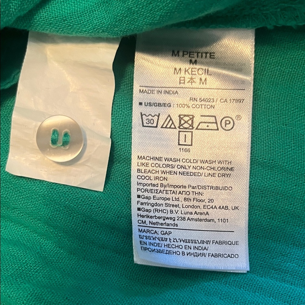 GAP Green Buttoned Midi Dress - Picture 8 of 8